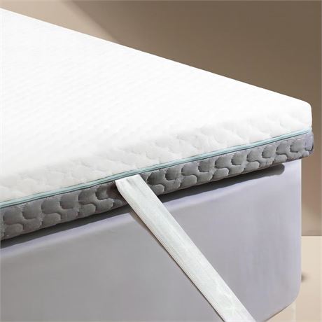 3 Inch Firm Twin XL Mattress Topper for College Dorm, Re:flip Memory Foam Bed