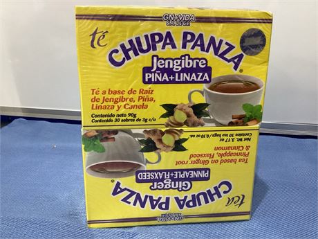 Tea Chupa Panza, Tea based on ginger root, pineapple, flaxseed and cinnamon. 2