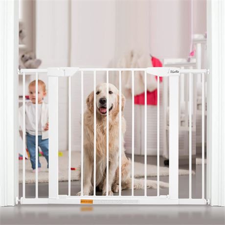 29.5 to 43.3" Extra Wide Walk Through Pet Gate, Auto Close Safety Baby Gate,
