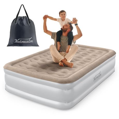 Air Mattress Full with Built in Pump, Blow Up Mattress in 3 Mins