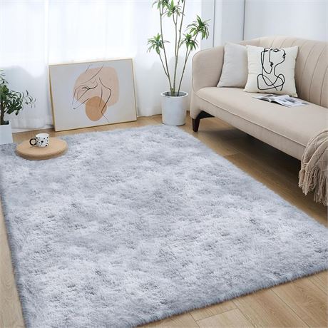 Soft Area Rugs for Living Room  Fluffy Fuzzy Shag Shaggy Carpet Modern Plush