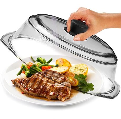 Le’raze Tall Glass Microwave Splatter Cover for Food - Cookware & Bakeware