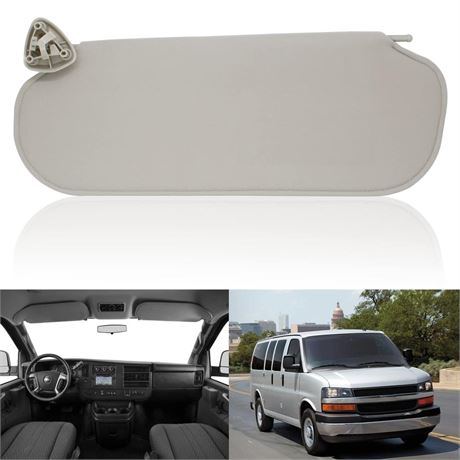 NHILES Driver Left Side Sun Visor Compatible with Chevrolet Express GMC Savana