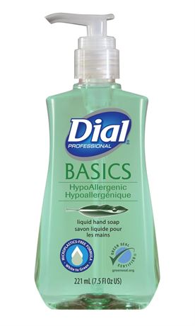 Pack of 3 Dial Professional Basics Hypoallergenic Liquid Hand Soap, Green Seal