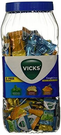 Vicks Candy Cough Drops Throat Irritation Relief Menthol Honey Ginger 200