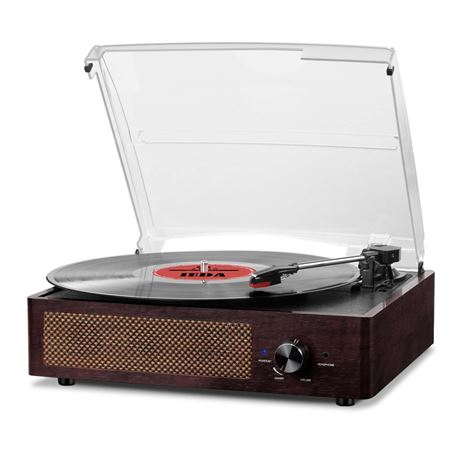 OFFSITE LOCATION Vinyl Record Player Turntable with Built-in Bluetooth Receiver
