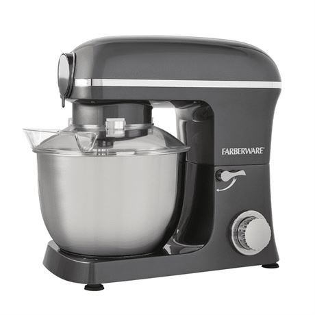 Farberware 5 Quart 600W 6-Speed Professional Stand Mixer with Beater, Dough