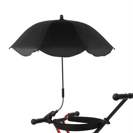 Chair Umbrella with Universal Clamp, Adjustable Baby Stroller Umbrella Parasol