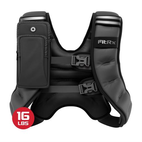 FitRx Weighted Vest Neoprene Coated Weighted Vest for Women and Men with Hook