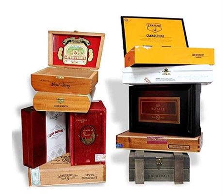 Wooden Empty Cigar Boxes Pack of 10 Empty