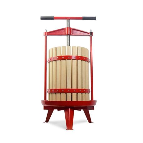SQUEEZE master Fruit Wine Cider Press - Solid Wood Basket- 4.75 Gallon/18L-T