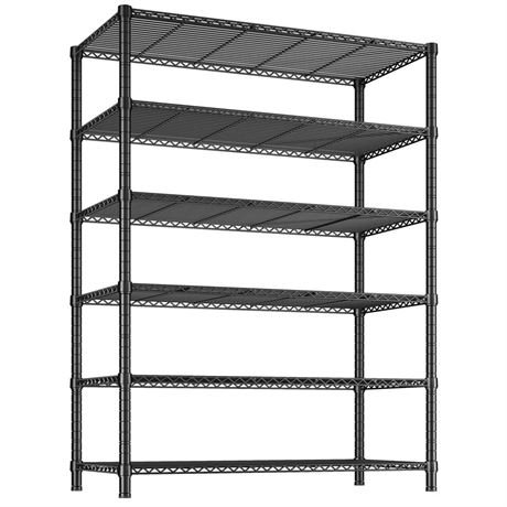 REIBII 6 Tier Wire Shelving,1800LBS Storage Shelves Metal Shelves for Storage