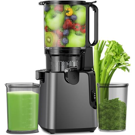 Juicer Machines with 5.4" Large Feed Chute, 400W Cold Press Juicer for Whole