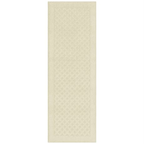 Mainstays Dylan Solid Diamond Olefin Beige Indoor Runner Rug, 2'x6'