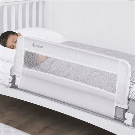 Regalo Swing Down Crib Rail with Reinforced Safety Anchor, Metal, 33 inches