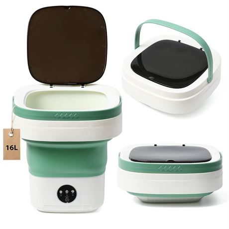 Mini Portable Foldable Washer - 16L Portable Washing Machine, Spin dryer, Small