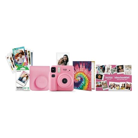 Fujifilm 600023854 Instax Mini SE Instant Camera Bundle, Pink - 5MP