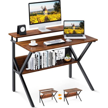 ODK Small Desk, 27.5 Inch Small Computer Desk for Small Spaces, Compact Desk