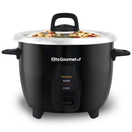 Elite Gourmet 10-cup Rice Cooker with 304 Stainless-Steel Inner Pot