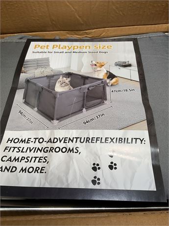 FADEYJ Puppy playpen indoor for small pets 37”x37”x18.5” Dog playpen with