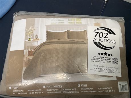 3 Piece Quilt Set Chevron Bedspread Reversible Ultrasoft Microfiber Adult