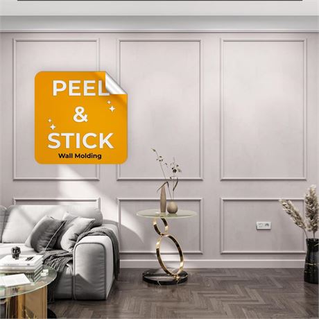Peel and Stick Pre-cut wall molding kit Pieces, All Edges precut, Factory