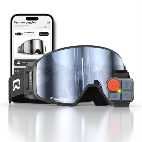 Multifunctional Smart Wireless Ski Goggles with Walkie-Talkie, Anti-Fog Zeiss