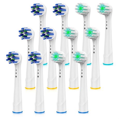 Replacement Toothbrush Heads for Oral B Braun, 12 Pack Professional Electric