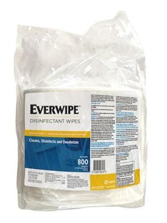 Everwipe Disinfecting Wipes Plus Refill Lemon Scent 800 Wipes/Container