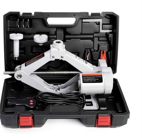 Electric Car Jack 3T Scissor Floor Jack Set 12V Automatic Vehicle Lift Kit for