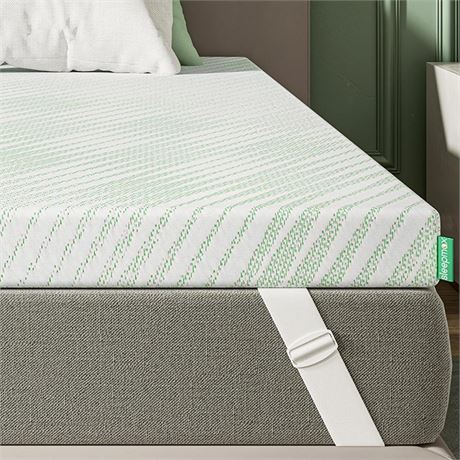 Sleepmax Memory Foam Mattress Topper Queen, 3 Inch Premium Soft Memory Foam Bed