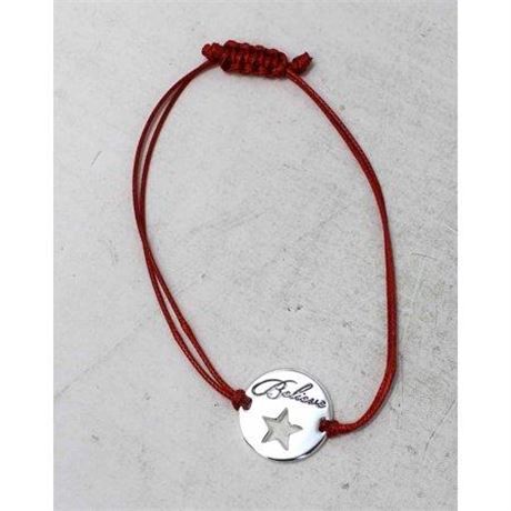 Make-a-Wish Believe Slider Bracelet Red 1 Count