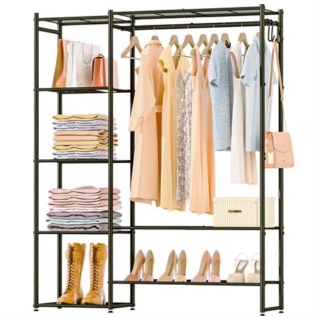 Wardrobe Closet, Portable Clothing Rack for Hanging Clothes, Free Standing