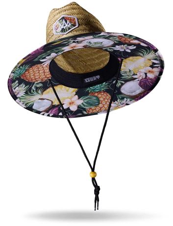 Straw Hat for Men & Women | Lifeguard Hat, Beach Hat & Sun Hat | UPF 50+ Wide