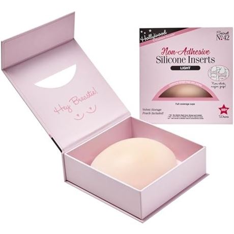 Hollywood Fashion Secrets Non-Adhesive Silicone Inserts, Light, 1 Pair | CVS