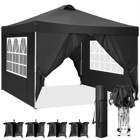 SANOPY 10' x 10' Straight Leg Pop-up Canopy Tent Easy Two Person Setup Instant