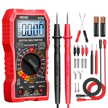 ANENG Digital Multimeter Tester Measures AC/DC Voltage,DC Current Ohm Amp