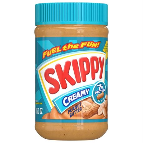 SKIPPY Peanut Butter, Creamy, Plastic Jar 16.3 oz
