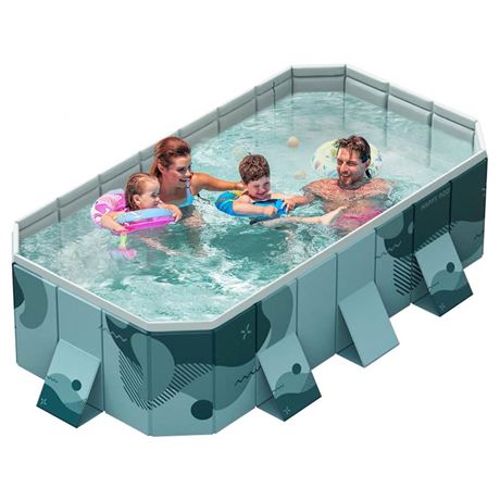 Foldable Swimming Pool Non-Inflatable Swimming Pool for Family Adults Hard