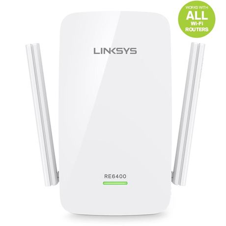 Linksys RE6400 Dual Band 2.4/5GHz Wireless and Ethernet Extender, White