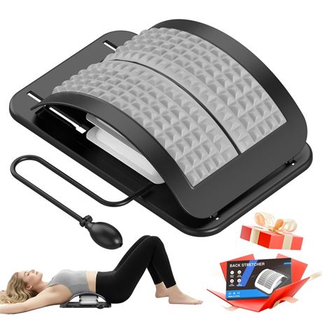 Back Stretcher for Lower Back Pain Relief, Adjustable Lumbar Traction Device,