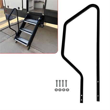 Step Handrail for Step above 2nd Generation RV Entry Step. STP214-121H 3 Step