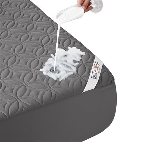 BEDLORE Waterproof Mattress Protector, King Size Mattress Pad with Deep Pocket