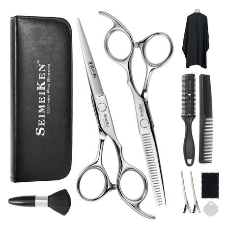 Hair Cutting Scissors Kit – 10PCS Professional Hair Shears Set - 6.0 Inch
