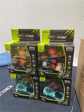 Alloy Model Toys Top-Rated 1:64 Scale Spirit Arrow – Dinosaur and Car Series