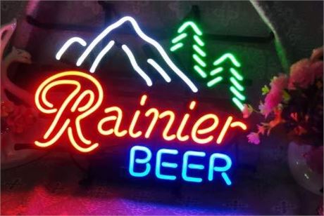 Rainier Beer Neon Sign 17x13 Real Glass Neon Sign Light for Beer Bar Pub Garage