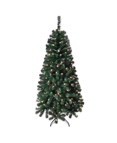 Acacia Pre-lit Christmas Tree with 300 Clear Incandescent or Multicolor Lights,