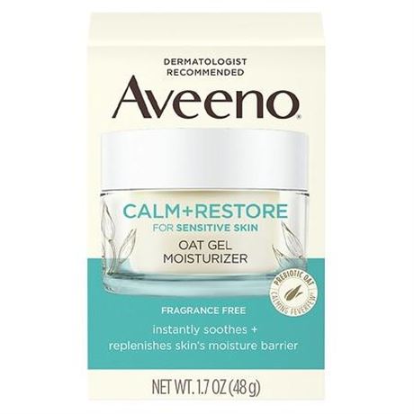 Aveeno Calm + Restore Oat Gel Face Moisturizer for Sensitive Skin  Face Cream