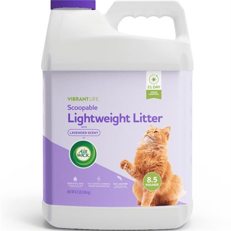 Vibrant Life Lightweight Clumping Cat Litter, Air Wick Lavender Oil Scent with