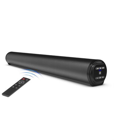 2000mAh Soundbar for Smart TV with 6 Built-in Speakers (2 Surround Bass),